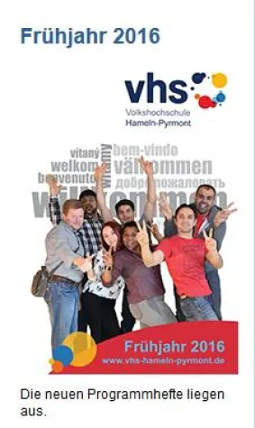 Volkshochschule Hameln-Pyrmont beginnt neues Semester am 8. Februar 2016 Bild: Volkshochschule Hameln-Pyrmont beginnt neues Semester am 8. Februar 2016