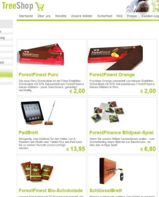 Bild: Nachhaltige Geschenke aus dem TreeShop - dauerhaft sinnvolle Geschenkideen von ForestFinance