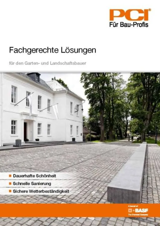 Speziallösungen für den GaLa-Bau-Experten bietet die PCI-Broschüre ?Fachgerechte Lösungen?.