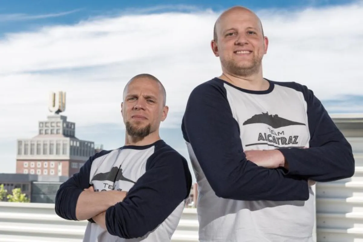 Peter Kalina und Dominik Marzodko vor dem Dortmunder U