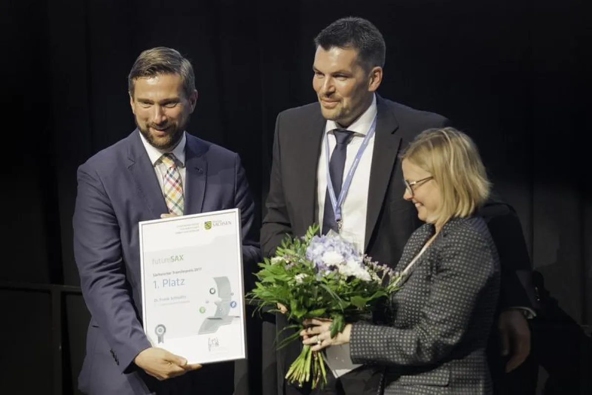 Staatsminister Martin Dulig, Dr.-Ing. Frank Schladitz  und Beate-Victoria Ermisch (v.l.n.r.) (Sven Hofmann)