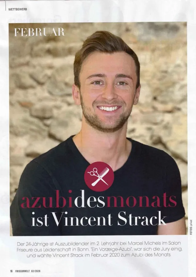 Azubi des Monats bei Marcel Michels I Friseur Bonn