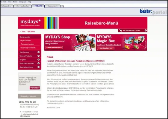 MYDAYS ab sofort in BistroPortal integriert Bild: MYDAYS ab sofort in BistroPortal integriert