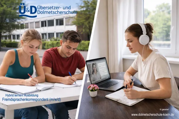 Bild: Flexible Ausbildung Fremdsprachenkorrespondent (m/w/d) Englisch: In Präsenz, online oder hybrid lernen 
