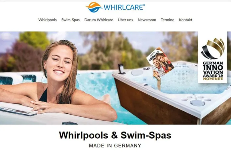 Bild: Neue Whirlcare-Webseite: modern, informativ, strukturiert