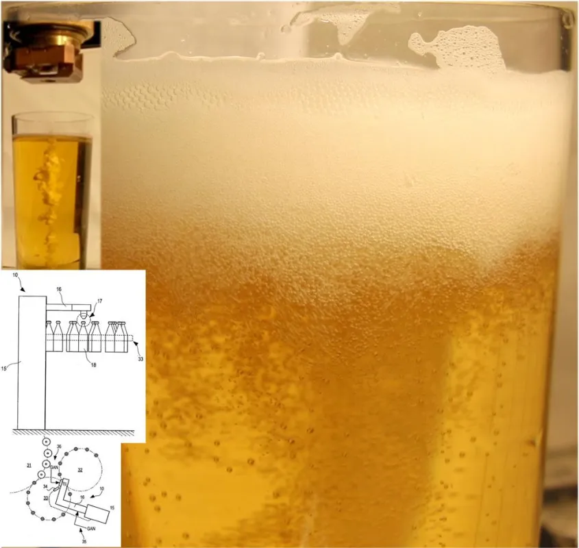Bierschaumerzeugung mit Laser
