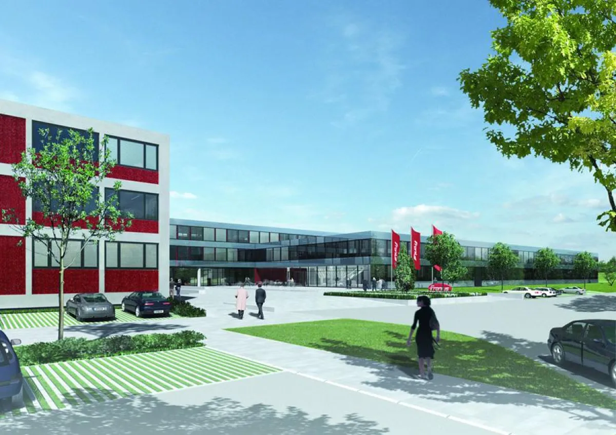Der künftige Fronius F&E Standort in Thalheim (Quelle: Fronius)