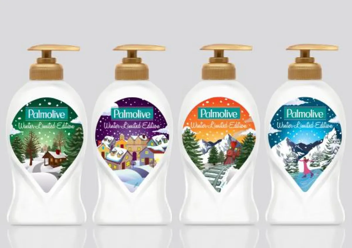 Palmolive Flüssigseife Deko Winter