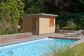 Optisch erfrischend anders: Die neue Gartensauna TORNI von KLAFS Bild: Optisch erfrischend anders: Die neue Gartensauna TORNI von KLAFS