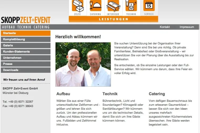 Bild: Skopp Zelt+Event präsentiert sich mit neuem Gesicht