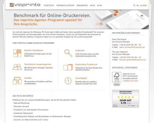 viaprinto bedient Agenturen mit exklusivem Programm Bild: viaprinto bedient Agenturen mit exklusivem Programm
