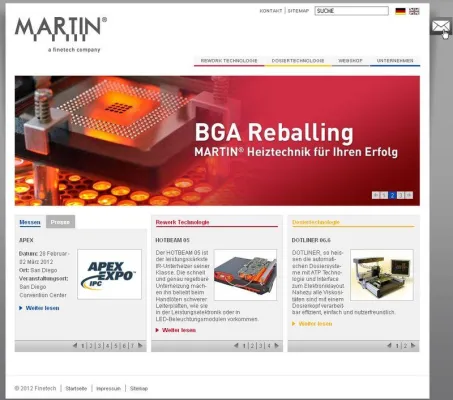 MARTIN GmbH - Web Relaunch in Zusammenarbeit mit cron IT Bild: MARTIN GmbH - Web Relaunch in Zusammenarbeit mit cron IT