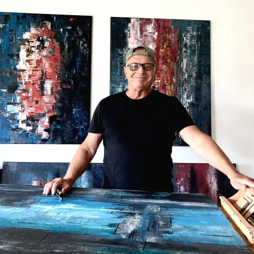 Bild: KONTRASTE - Ausstellung des Bad Nauheimer Künstlers Theo Hues in der Galerie 22