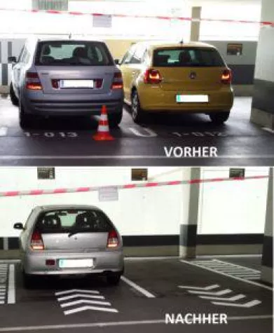 Alte Parkgaragen mit 2,30 m breite Stellplätze werden umgerüstet Bild: Alte Parkgaragen mit 2,30 m breite Stellplätze werden umgerüstet