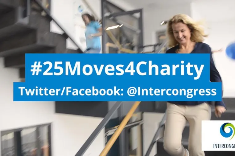 Bild: Intercongress spendet 3.000 Euro an Ärzte ohne Grenzen aus Jubiläumsaktion #25Moves4Charity