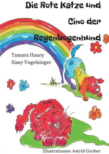 Bild: Die rote Katze und Cino der Regenbogenhund - Kunterbunter Märchenspaß