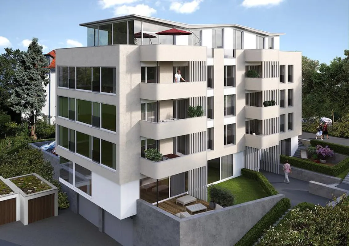 Wohnraum als neue Perspektive für ein überaltertes Hotel in Stuttgarter Halbhöhenlage.