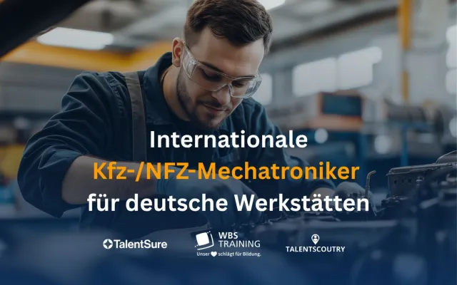 Bild: TalentScoutry, WBS TRAINING und TalentSure starten Deutschlands größtes internationales Mechatroniker-Programm