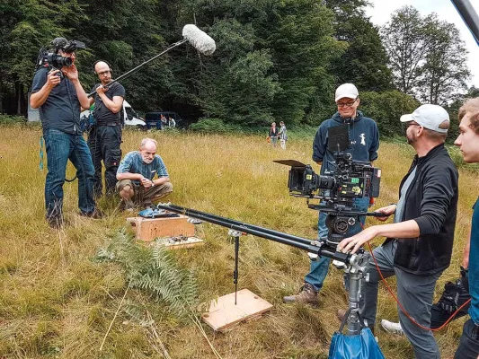 Bild: Filmdreh im Hafenlohrtal: Amerikanische Nacht für »Spessart Tales«