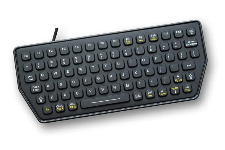Vollwertige Industrietastatur in nur etwa Handteller großem Format - ProKeys stellt Modell SLK-77 vor Bild: Vollwertige Industrietastatur in nur etwa Handteller großem Format - ProKeys stellt Modell SLK-77 vor