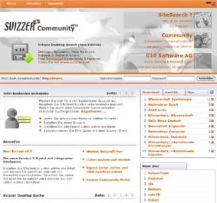 Bild: G10 Software AG veröffentlicht SVIZZER 3.5 mit SiteSearch-Funktion und Internet-Portal SVIZZER-Community