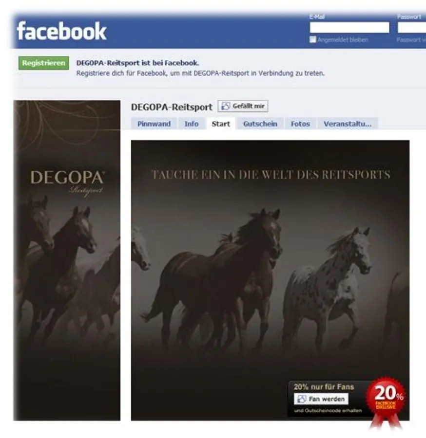 Die Fanpage von DEGOPA