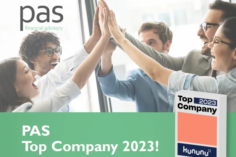 Bild: PAS Financial Advisory AG erhält Auszeichnung als kununu Top Company 2023