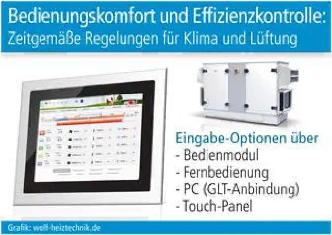 Bild: Bedienungskomfort und Effizienzkontrolle