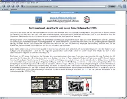 Bild: Gerichtliche Folgen der falschen Holocaust Fotos zum KZ Auschwitz