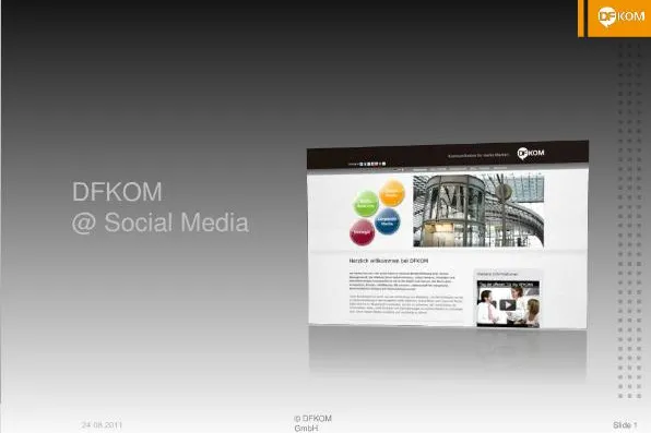 DFKOM seit 5 Jahren im Social Web Bild: DFKOM seit 5 Jahren im Social Web
