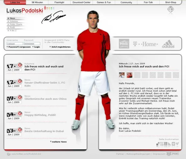 Bild: Lukas Podolski - "Ich freue mich auf euch und den FC"