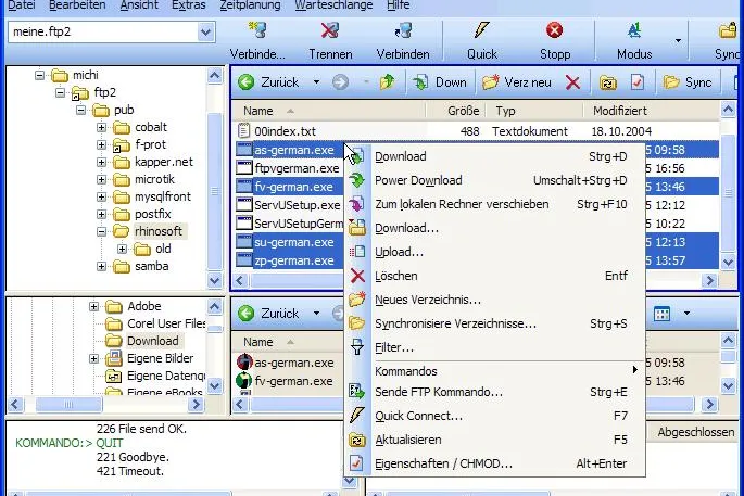 Bild: FTP Voyager wird 13.0 – im zehnten Jahr bei kapper.net