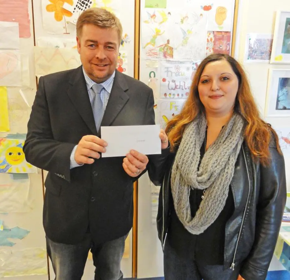 Spendenübergabe an Frank Fleßer (Kinderkrebsklinik)