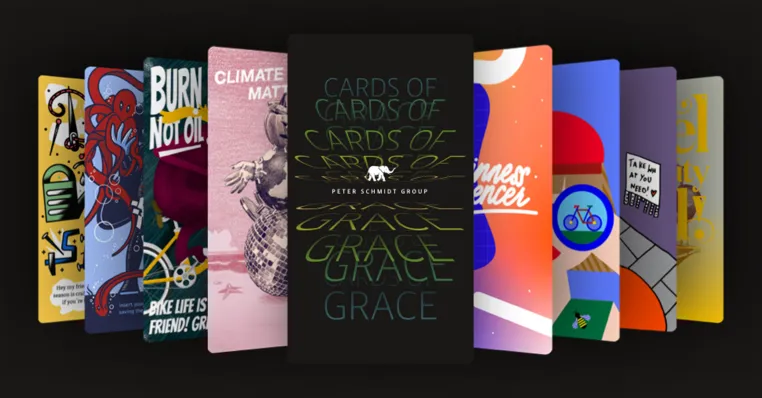 Bild: Cards of Grace: eine Grußkarten-App von der Peter Schmidt Group voller nachhaltiger Ideen und guter Laune