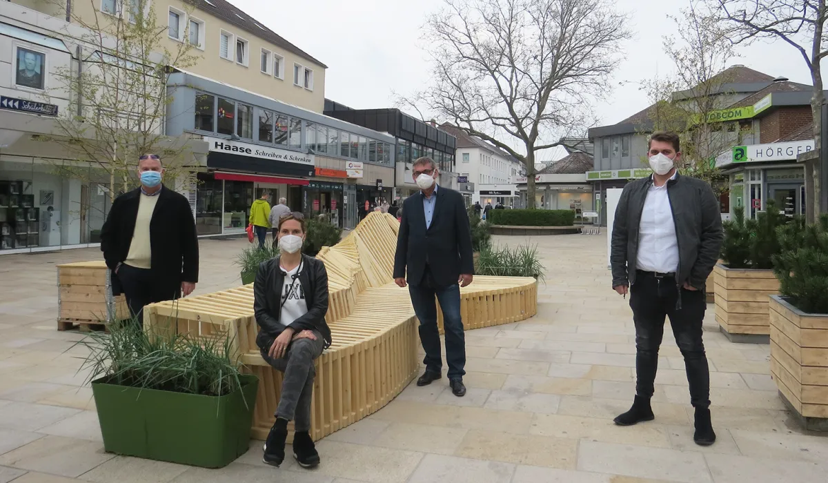 v.l. Frank Hitzschke, Svenja Hohnstock, Hendrik Wolf-Doettinchem und Marvin Schaber (© WMG Wolfsburg)