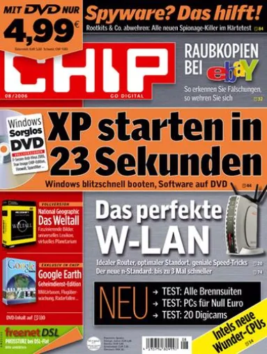 Ergebnisse der AWA 2006: CHIP führt unter den monatlichen Computertiteln Bild: Ergebnisse der AWA 2006: CHIP führt unter den monatlichen Computertiteln