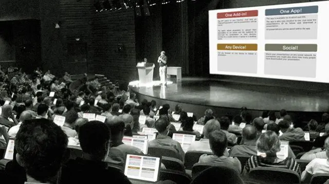 Bild: Das Publikum mit Slideflight - 'Share your Slides' erreichen