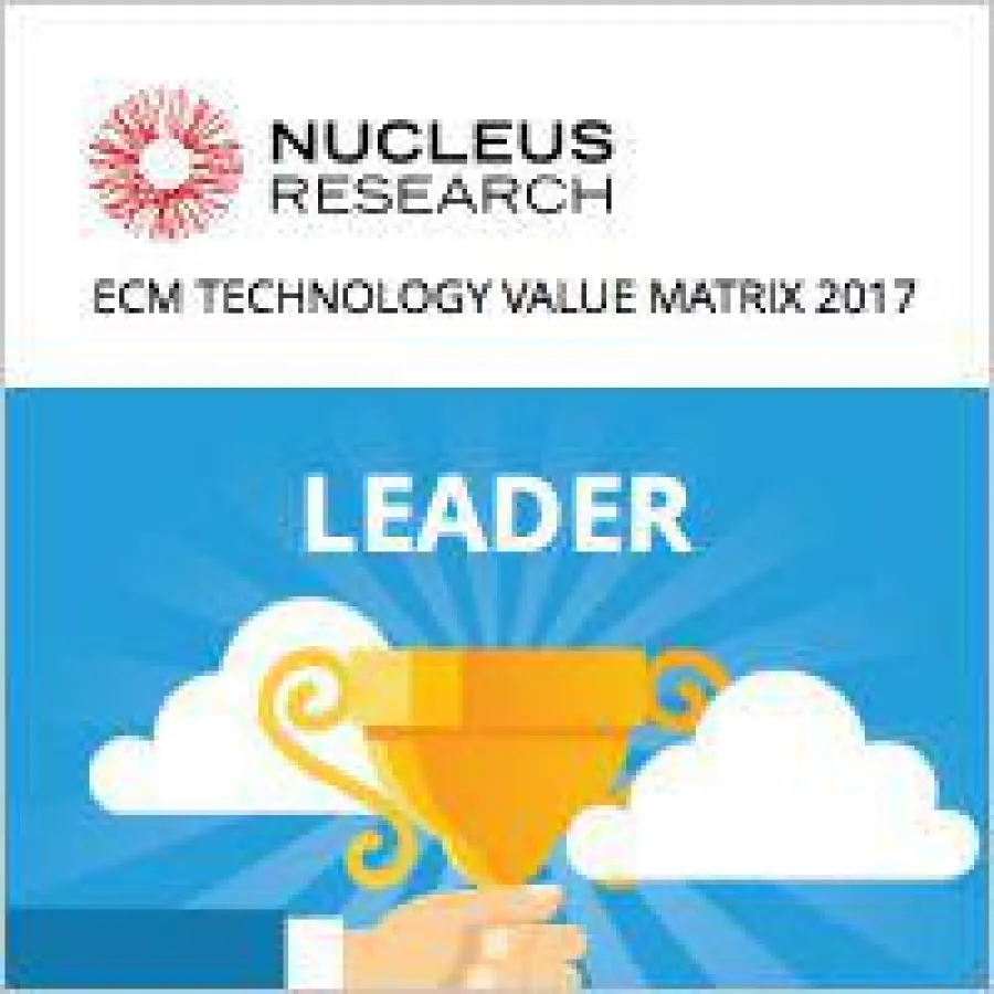 Nucleus Research bewertet M-Files als Leader in ECM Technology Value Matrix 2017
