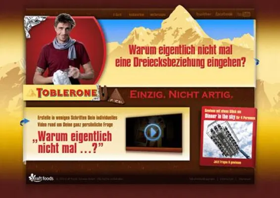 Passender Auftritt für eine Unangepasste: AKOM360 setzt Toblerone neu in Szene Bild: Passender Auftritt für eine Unangepasste: AKOM360 setzt Toblerone neu in Szene