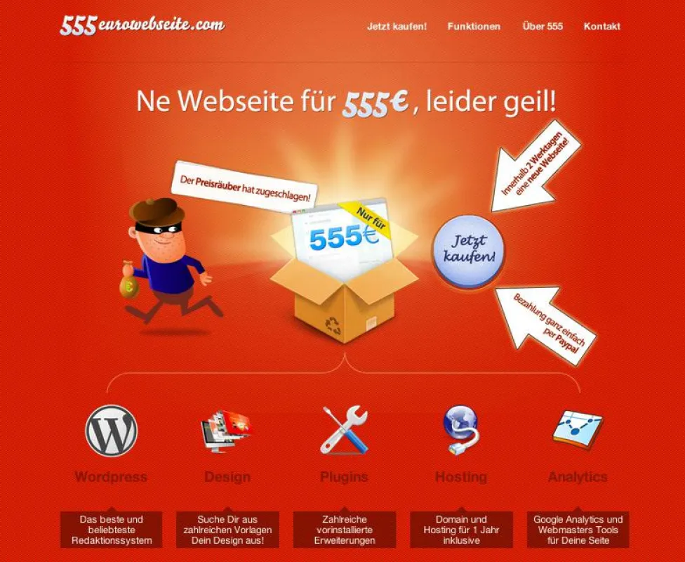 555 Euro Webseite