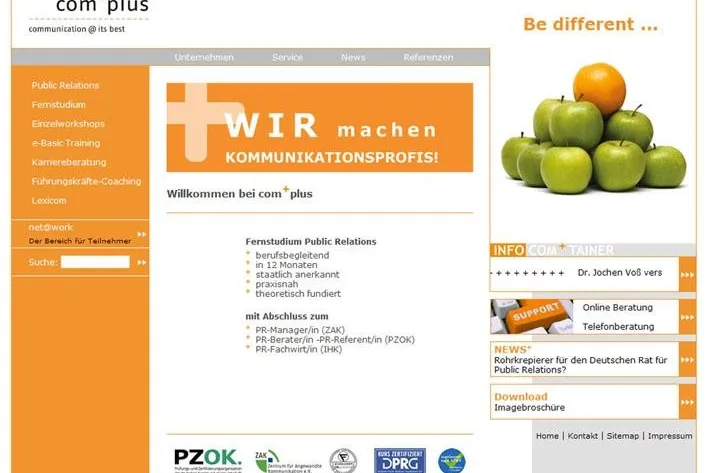 Bild: com+plus mit neuem Internetauftritt - complus-muenster.de