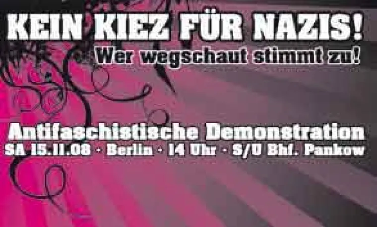 Bild: „Kein Kiez für Nazis“ - Antifaschistische Demonstration am Samstag in Berlin-Pankow