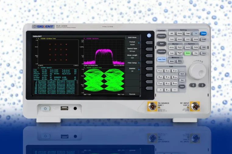 Bild: Siglent Spektrum-/Vektor-Netzwerk-Analysator SVA1032X - Erweiterter Frequenzbereich und mehr Performance