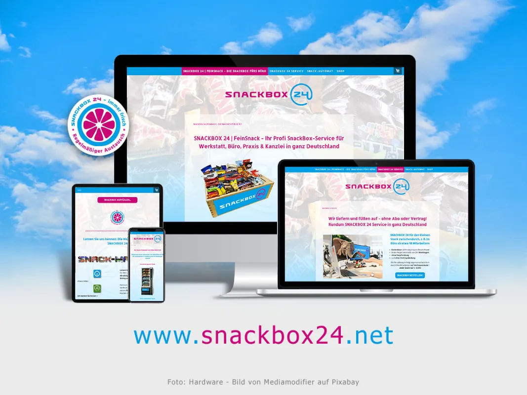 Responsive Website von SNACKBOX 24 | FEINSNACK, Hamburg unter snackbox24.net (© SNACKBOX 24 | FEINSNACK, Hamburg)