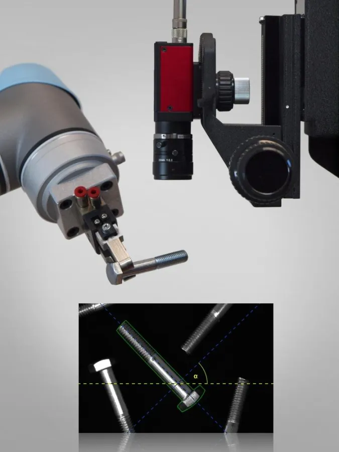 Bildverarbeitung steuert Roboter UR 6-85-5A