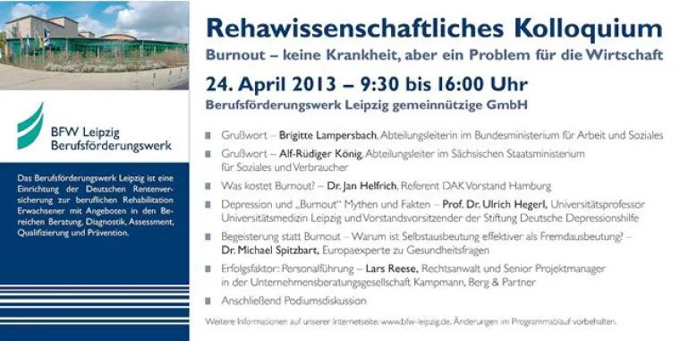 Bild: Rehawissenschaftliches Kolloquium zum Thema Burnout