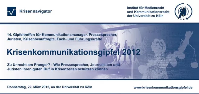 Bild: Zu Unrecht am Pranger? - Krisenkommunikationsgipfel 2012 an der Universität zu Köln