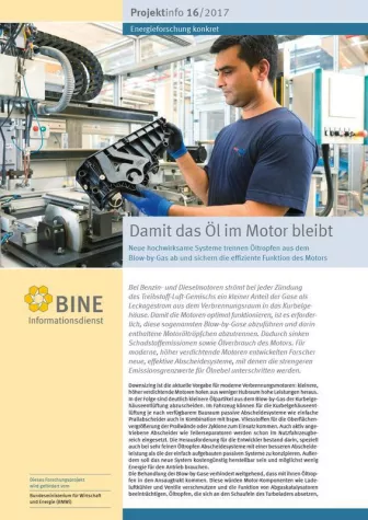 Ölabscheidesystem für Hochleistungsmotoren Bild: Ölabscheidesystem für Hochleistungsmotoren