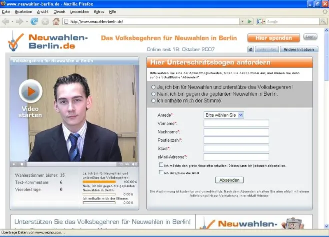 Internet-Volksbegehren für Neuwahlen in Berlin gestartet Bild: Internet-Volksbegehren für Neuwahlen in Berlin gestartet