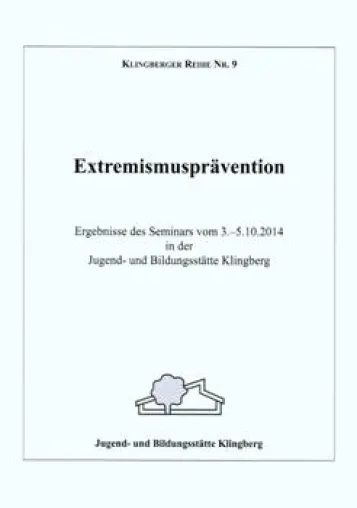 Bild: Extremismusprävention - Klingberger Reihe Nr. 9